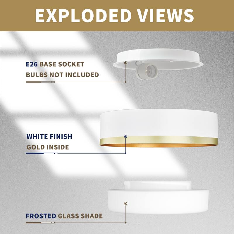 13.8 Inch Flush Mount Ceiling Light