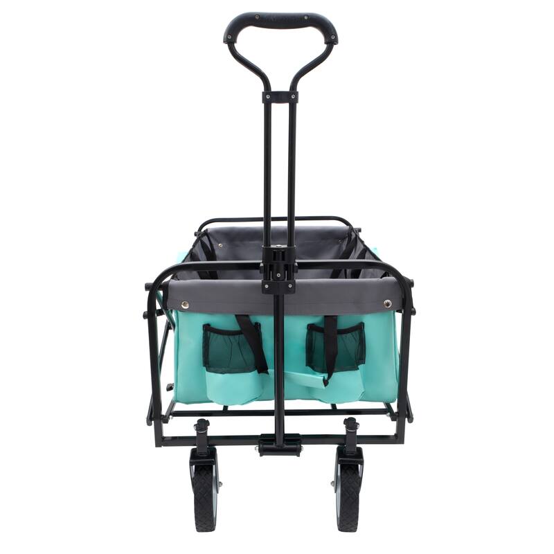 Collapsible Foldable Wagon Cart with strapping system Beach Wagon Utility Cart Utility Wagon Grocery Cart