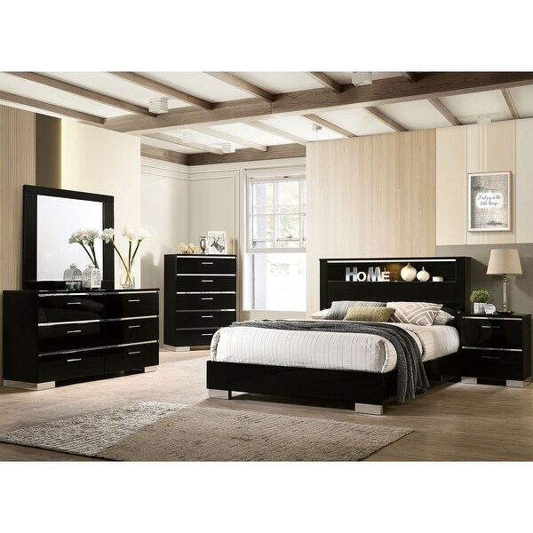 Modern black discount bedroom furniture