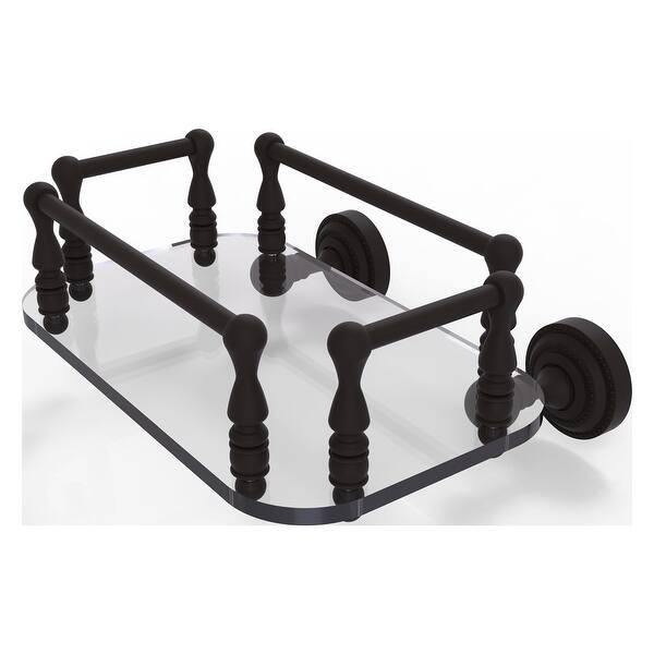 Allied Brass Dottingham Collection Wall Mounted Glass Guest Towel Tray in Matte Black Allied Brass Dottingham Collection Wall Mounted Glass Guest Towel Tray in Matte Black