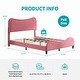 preview thumbnail 10 of 13, Mixoy Kids Bed with Curved Upholstered Headboard,Childs Princess Bed