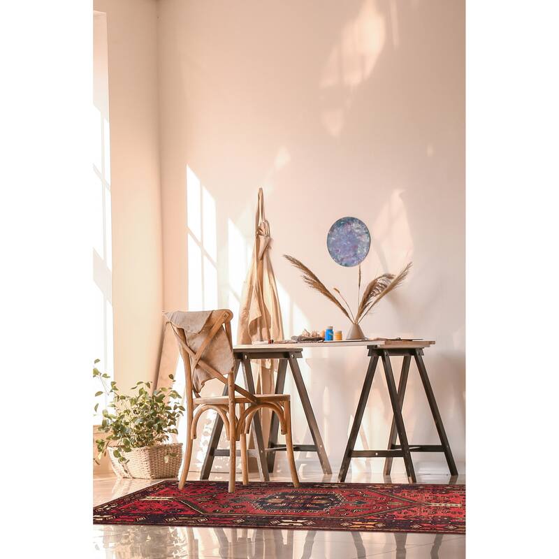 ECARPETGALLERY Hand-knotted Andelz Red Wool Rug - 3'3 x 5'3