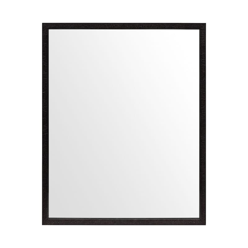 HomeRoots 32" Espresso Framed Bathroom Vanity Mirror - 25.50 in. x 31.50 in. x 1.75 in.