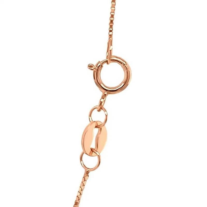 MayaMila 14k Rose Gold Classic Box Chain 0.6mm