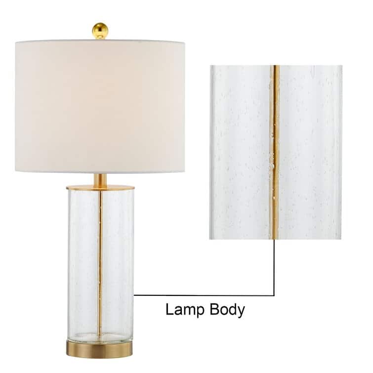 23.75" Clear Glass Table Lamp Set (Set of 2) - 13*13*23.75