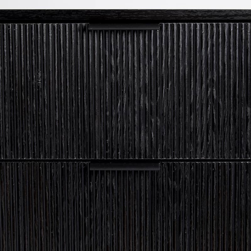 Walker Edison Six Drawer Chest with Reeded Drawer Fronts