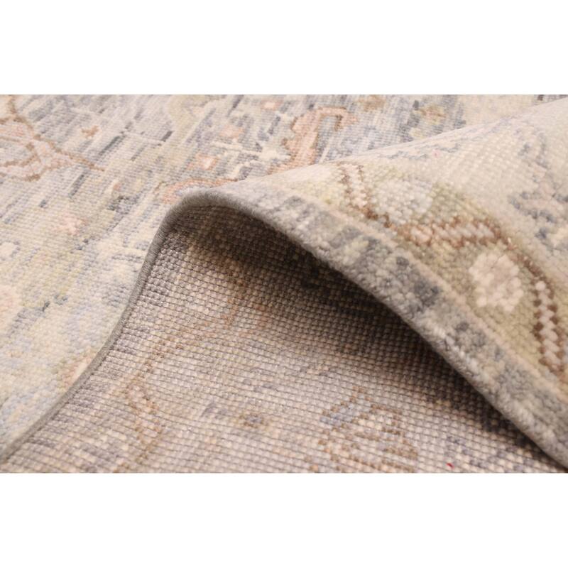 ECARPETGALLERY Hand-knotted Modern Oushak Grey Wool Rug - 8'1 x 10'3