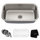 preview thumbnail 1 of 20, KRAUS Premier Stainless Steel 31 1/2 inch Undermount Kitchen Sink