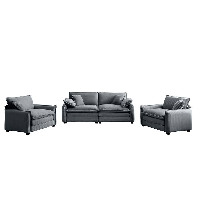 2+1+1 Seat Flexible Combinations Sofa with Cushions and Pillows