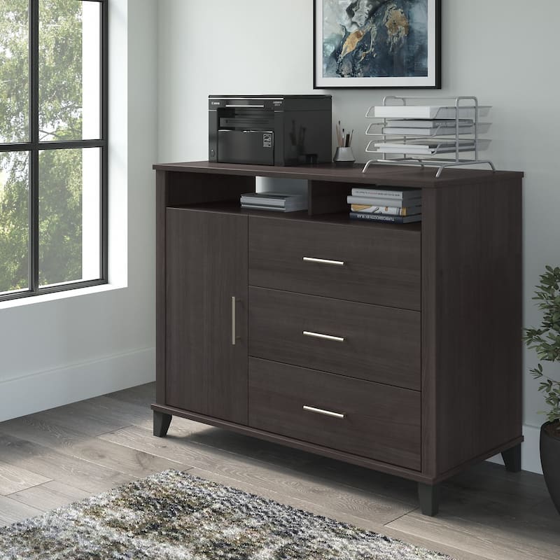 Somerset Home Office Storage Credenza by Bush Furniture - Storm Gray