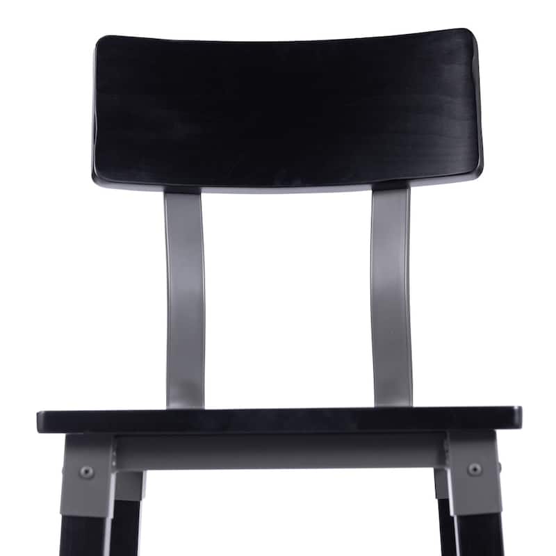2 Pack Commercial Grade Rustic Industrial Style Wood Dining Barstool