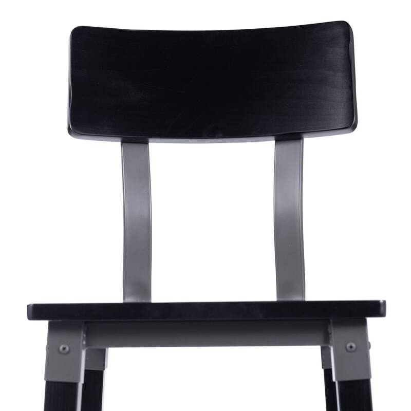 4 Pack Commercial Grade Rustic Industrial Style Wood Dining Barstool