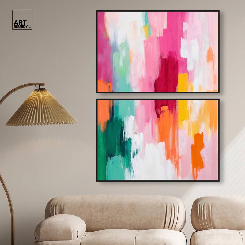 Playful Palette III Canvas Set of 2 by Art Remedy