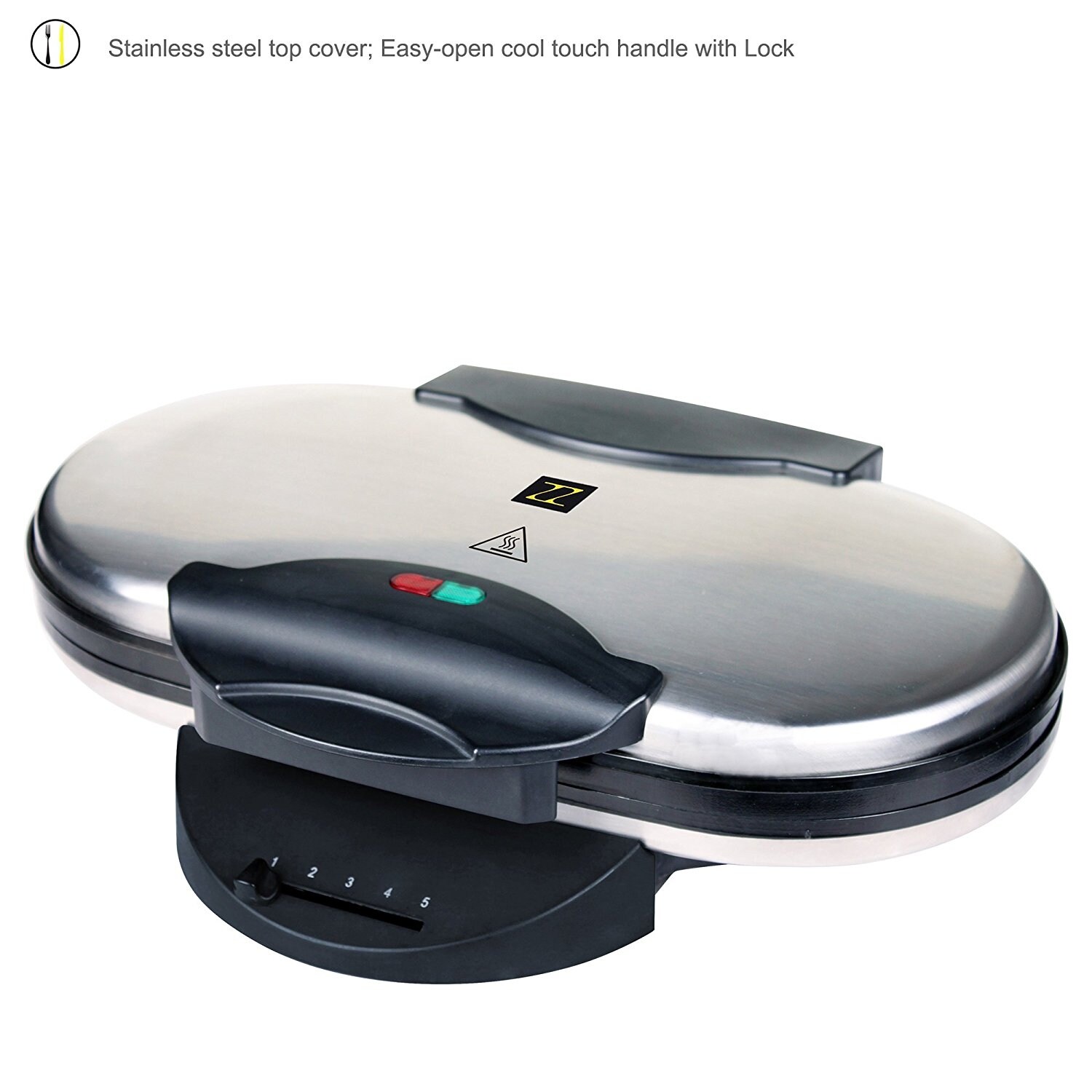 Zz Wf330 10 In 1 Heart Waffle Maker With Non Stick Plate 1200w Black Silver Overstock 14335868