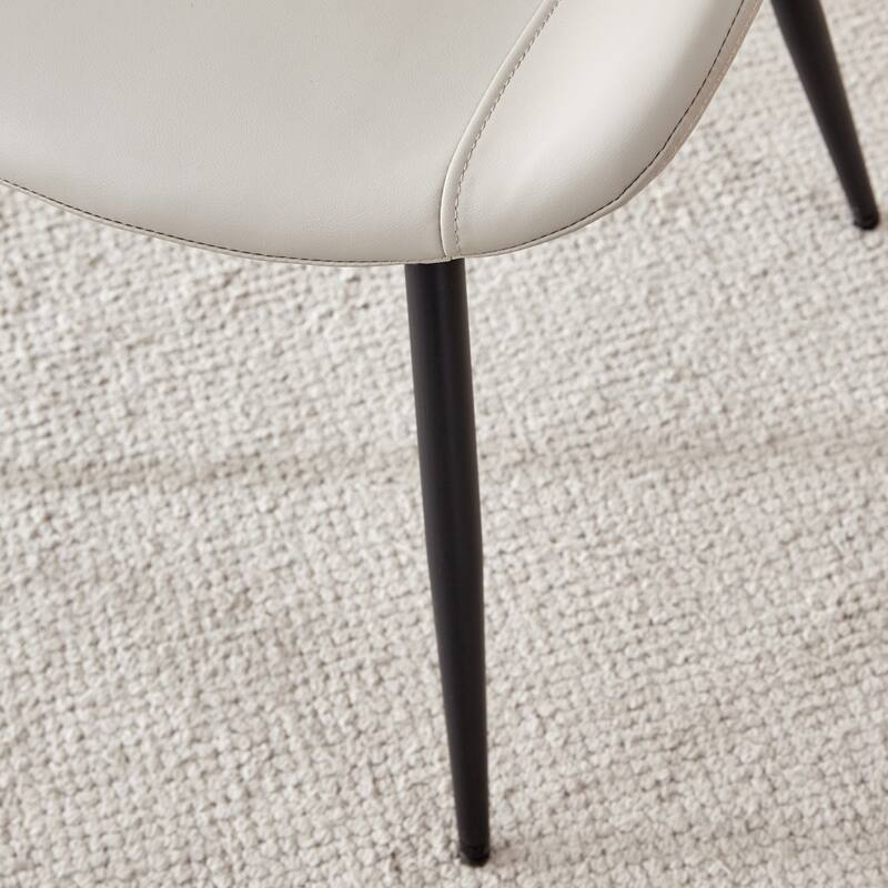 7-Piece Set, 59-71" Extendable Dining Table with PU Upholstered Dining Chairs