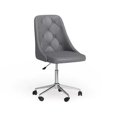 Carson Carrington Ockelbo Button-tufted Office Chair with Faux Leather - N/A