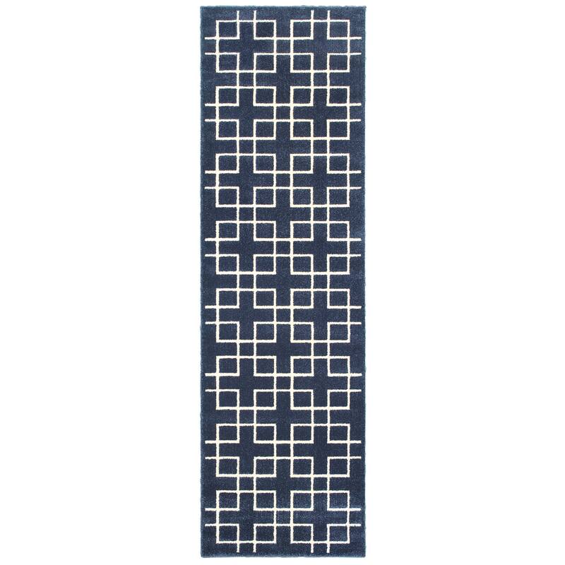 Vista Home Elance Geometric Trellis Heathered Area Rug