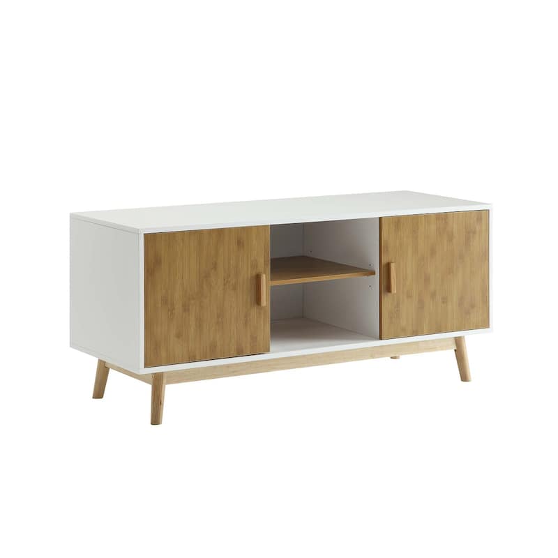Convenience Concepts Oslo 55" TV Stand with Storage Cabinets and Shelves