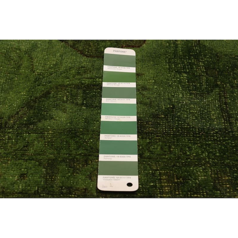 ECARPETGALLERY Hand-knotted Vibrance Green Wool Rug - 9'0 x 13'0