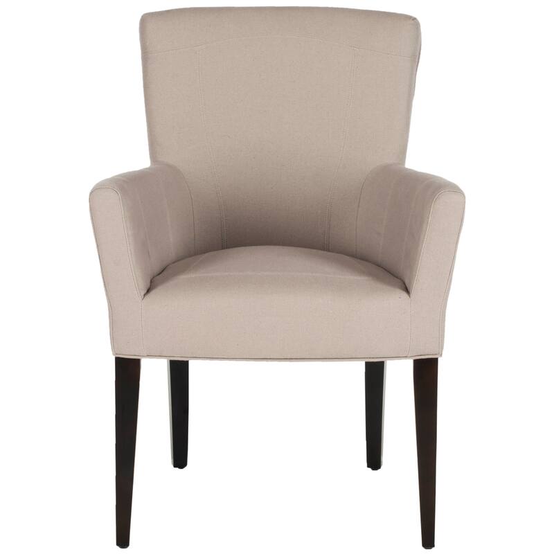 SAFAVIEH Kandace Taupe Arm Chair - 26.8" x 25.8" x 39.2" - 27Wx26Dx39H