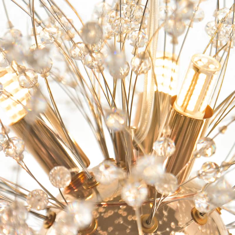 9-Light Dandelion Firework Pendant Ceiling Light Crystal Chandelier