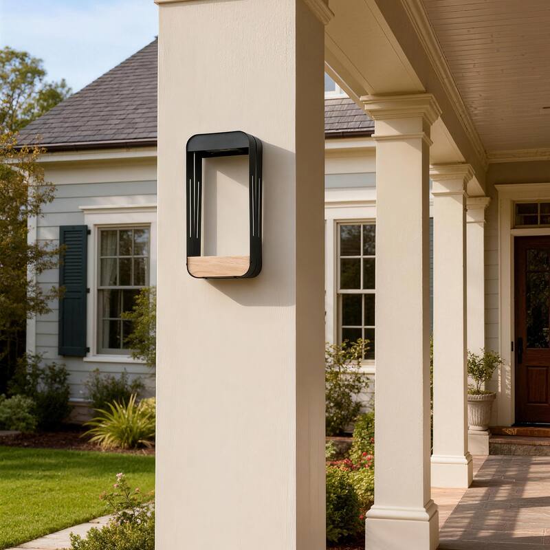 Modern Rectangular Iron Outdoor Wall Light