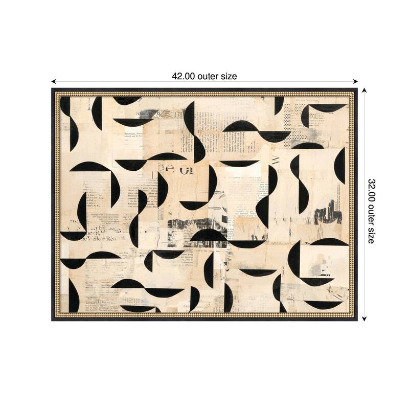 Kate and Laurel Half Moon Bay by Felicia Dadak Framed Mounted Canvas Wall Art Print