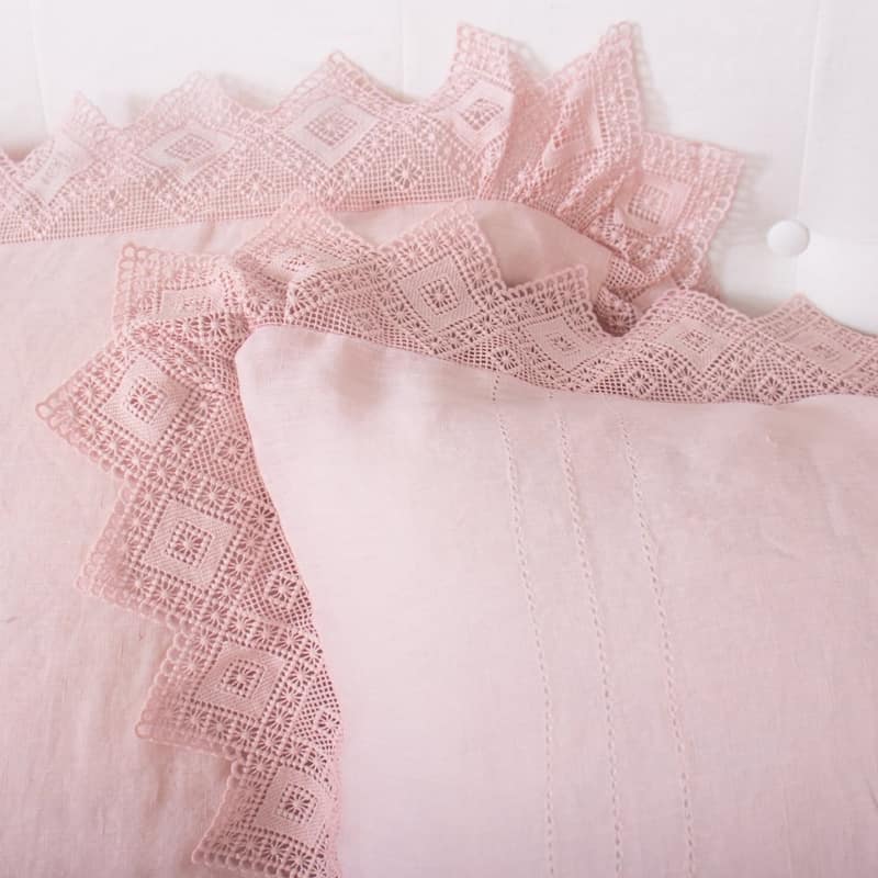 Camilla Lace Linen Duvet Cover