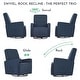 preview thumbnail 26 of 25, Evolur Holland Upholstered Plush Seating Glider Swivel