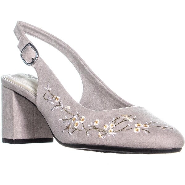 light grey slingback shoes