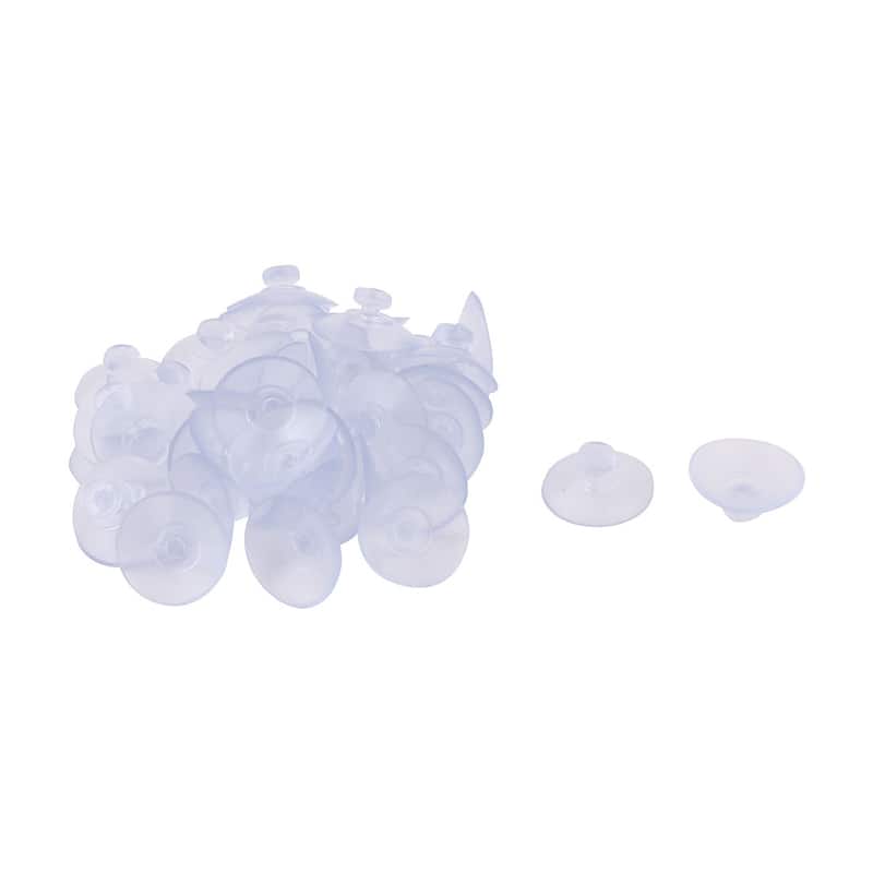 40pcs Rubber Door Glass Window Board Sucker Pad Suction Cups 2cm Dia - Clear - 0.4" x 0.8"(H*D)