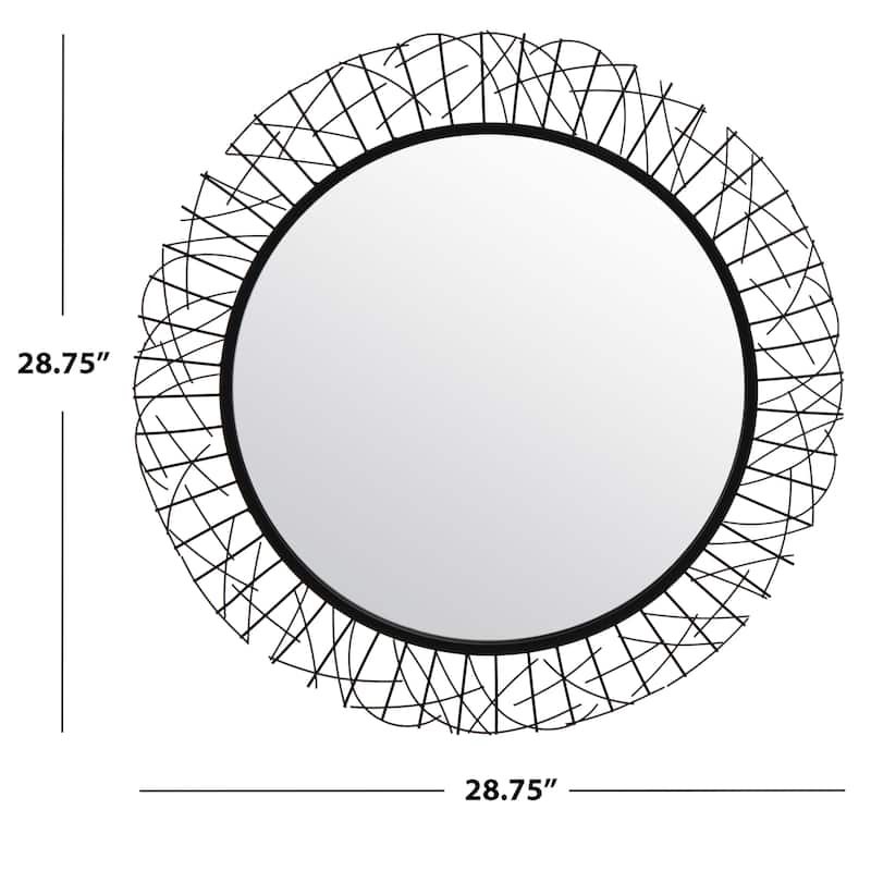 SAFAVIEH Elsie 29-inch Round Decorative Accent Mirror - 29"W x 1"D x 29"H