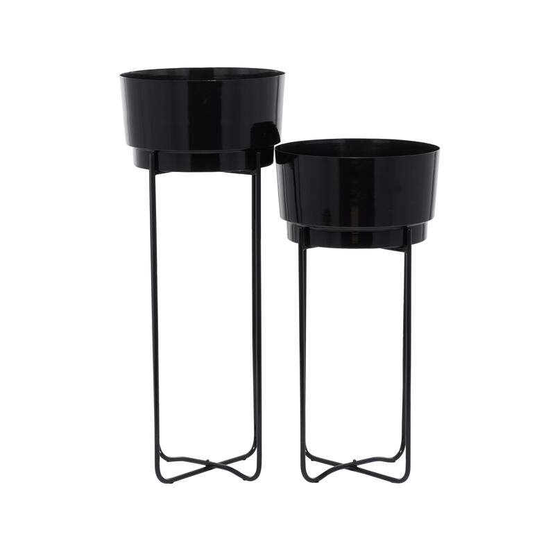 CosmoLiving by Cosmopolitan Metal Contemporary Planter (Set of 2) - S/2 31", 25"H