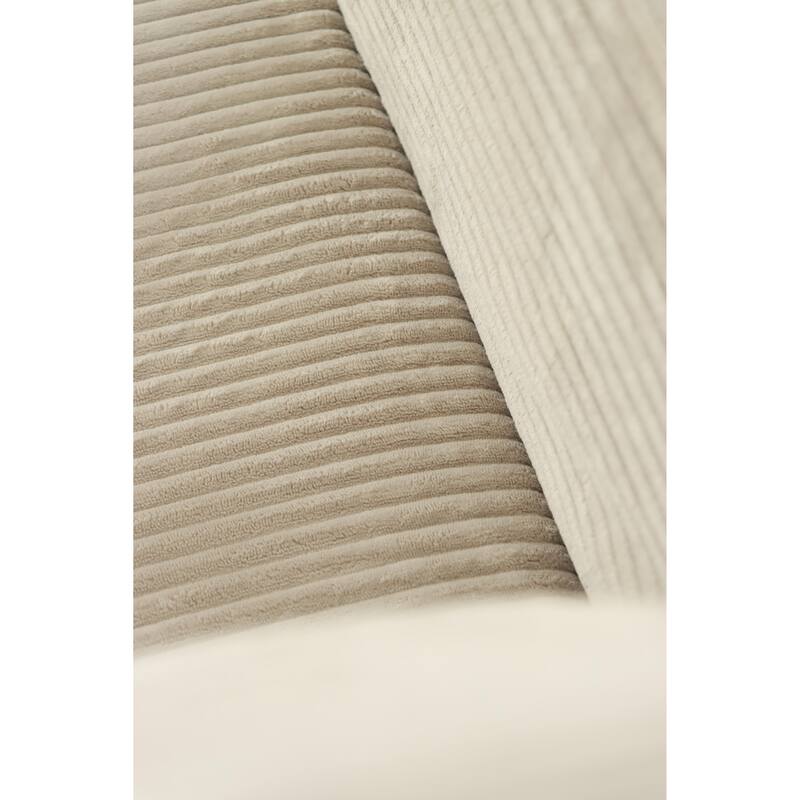 Modular Sectional Sofa with L-Shape Chaise Lounge, Corduroy Deep Seat Cloud Couch, Corner Upholstered Sofa with 2 Pillows