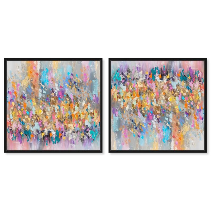 Neon Basketball Court Canvas by Art Remedy - 24" x 36" - Black