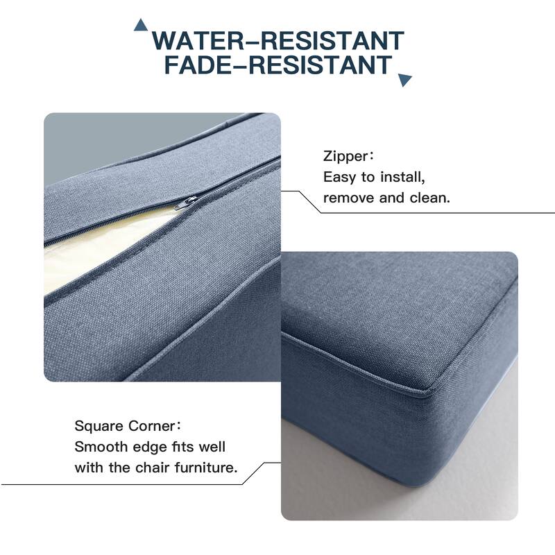 Pocassy 22"x24"x6" Inch Thick Cushions Pillows Indoor Outdoor Cushion 4 Set