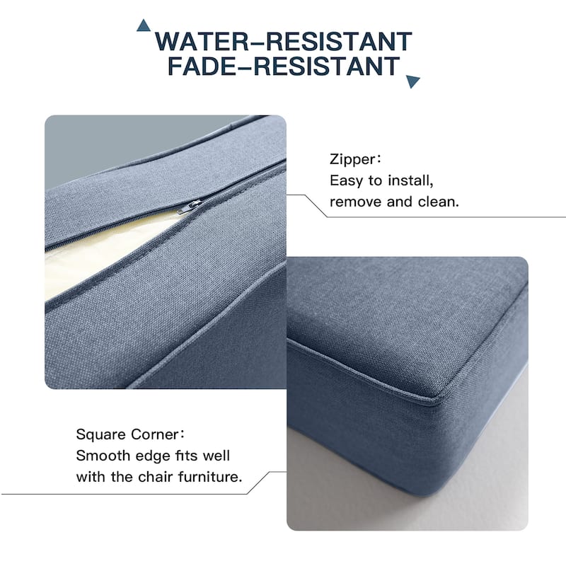 Pocassy 22"x24"x6" Inch Thick Cushions Pillows Indoor Outdoor Cushion 5 Set