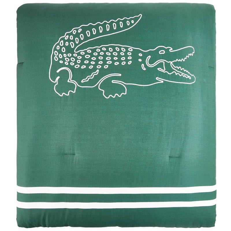 Lacoste Embroidered Big Croc 3-Piece Cotton Comforter Set