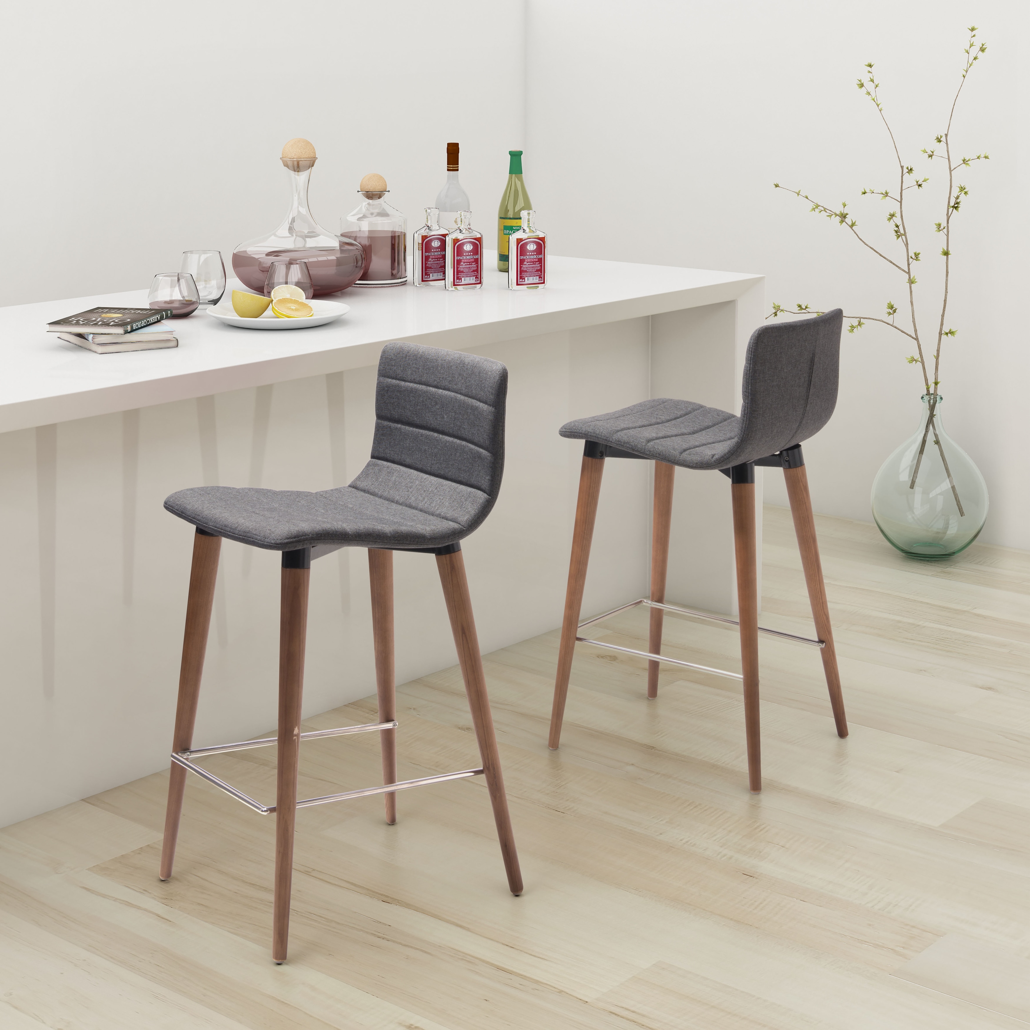 KES-MAH-W Kenley Counter deals Height Stools W