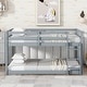 preview thumbnail 81 of 95, Low Loft Bed with Ladder, Solid Rubber Wooden Bed Frame for Multi Children, Floor Bed - Available with or without Slats