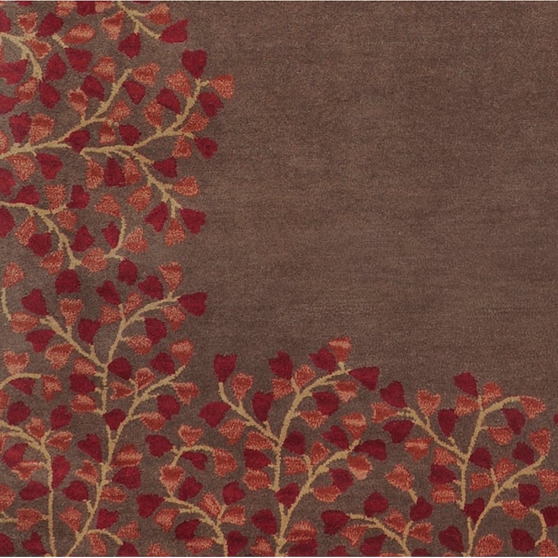 Rome Hand Tufted Floral Border Area Rug
