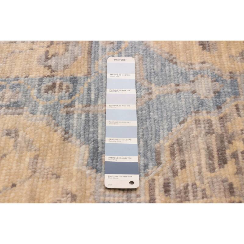 ECARPETGALLERY Hand-knotted Mamluk Light Blue Wool Rug - 12' 1" x 15'