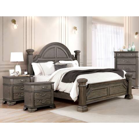 Stroh Traditional 3-piece Bedroom Set with USB by Furniture of America