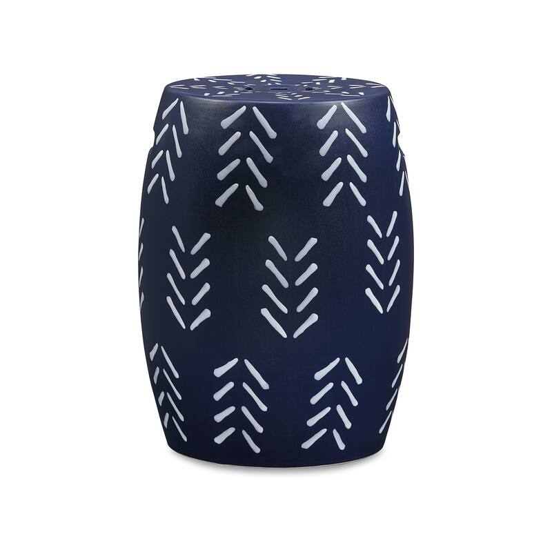 Ashley Furniture Genemore Navy Indoor/Outdoor Stool - 12"W x 12"D x 18"H