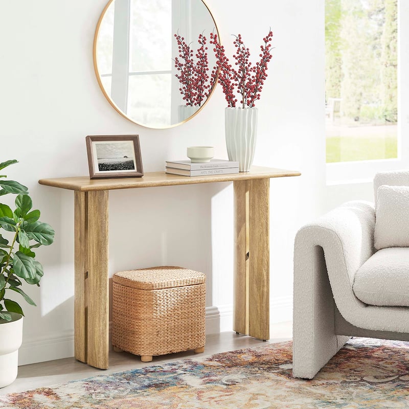 Amistad Wood Console Table - Oak
