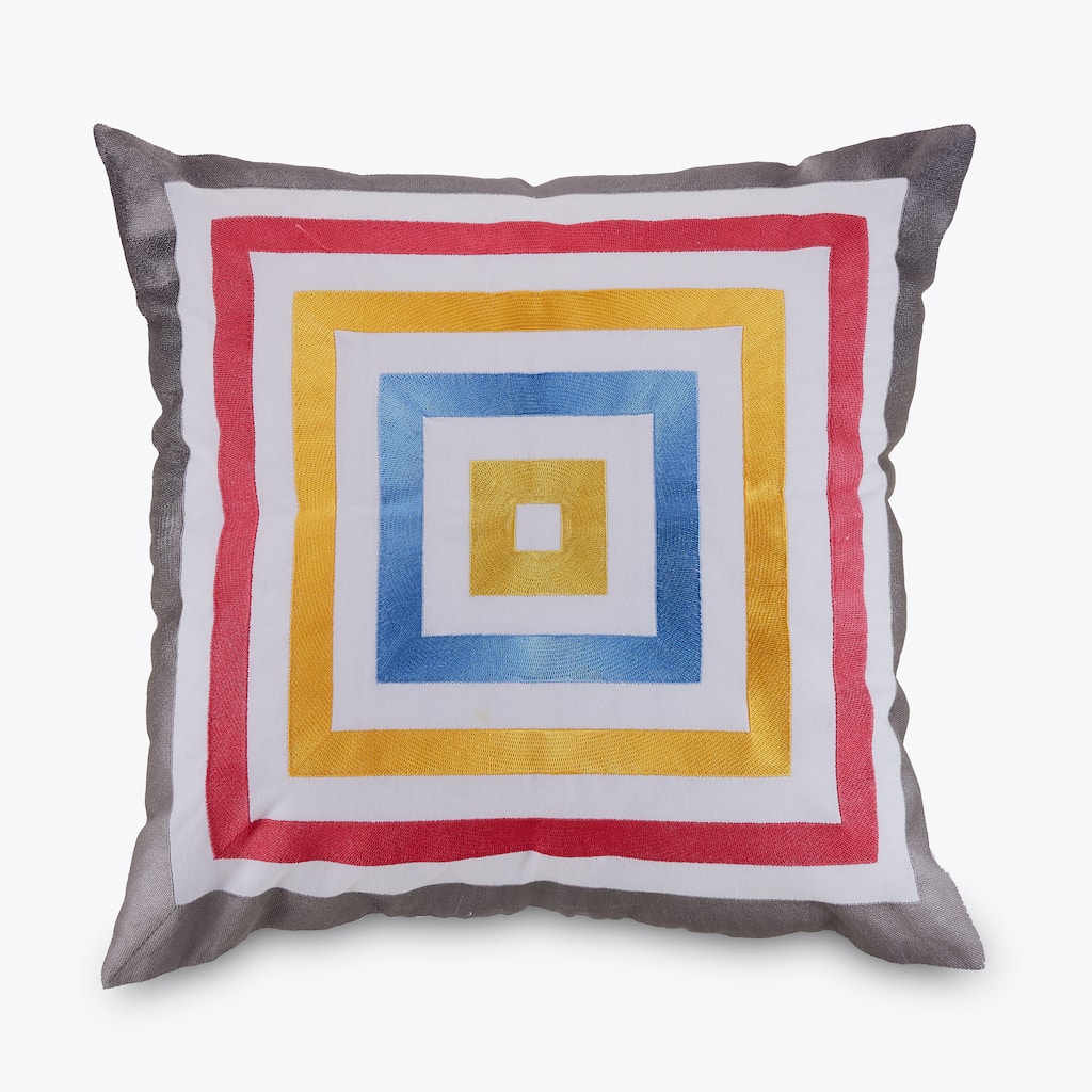 Trina Turk Satin Stitch Embroidered Pillow, 18x18"