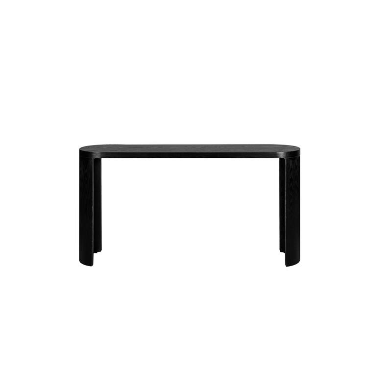 60" Entryway Table Oval Console Tables with Curved Support Legs - Available Installation Inward-facing or Outward-facing