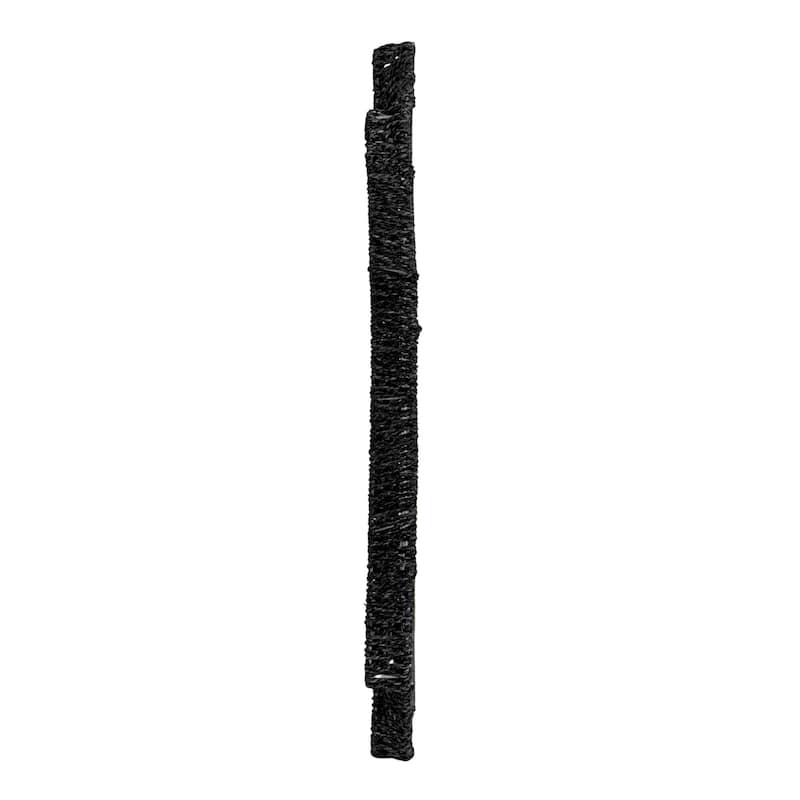 Decorative Handwoven Cattail Wall Mirror - 28.4"L x 2.0"W x 37.8"H