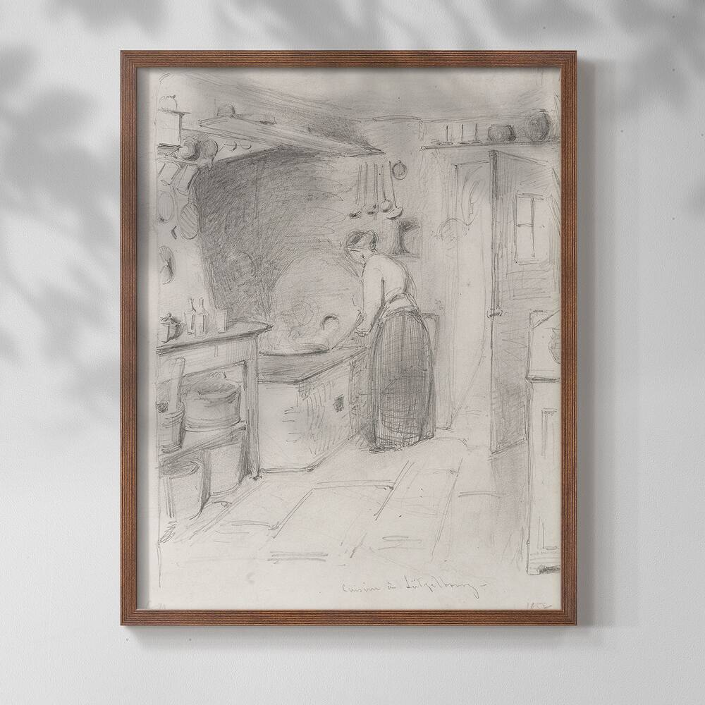 Vintage Sketch LIV -Framed Print