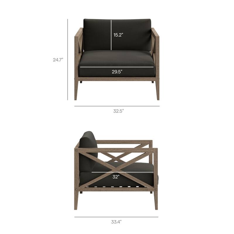 Northlake Outdoor Patio Teak Armchair